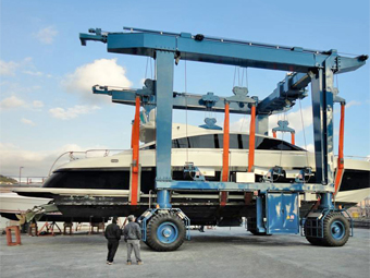 yacht boat crane