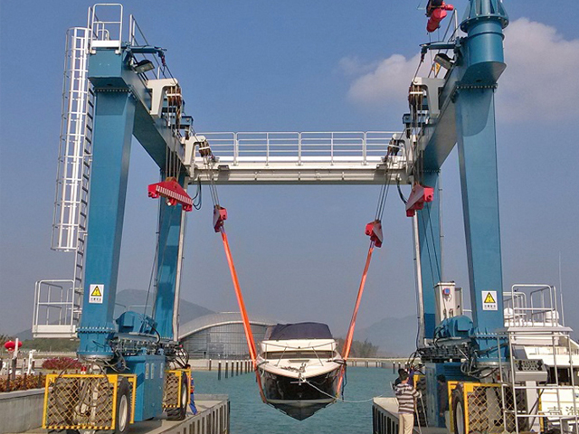 yacht boat crane